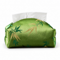 Green Bamboo Leaf Brocade Tissue Cover