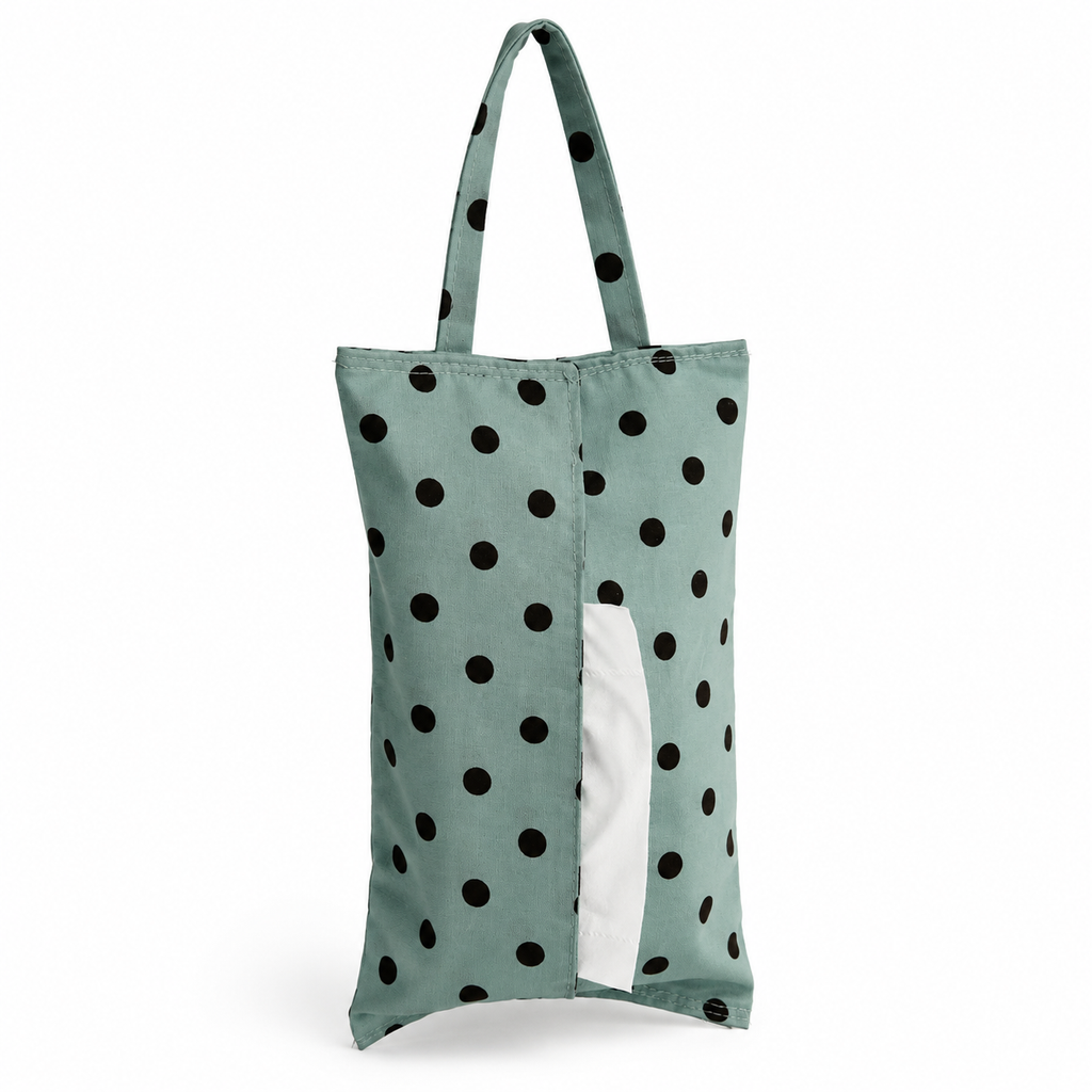 Green Black Polka Dot Tissue Bag