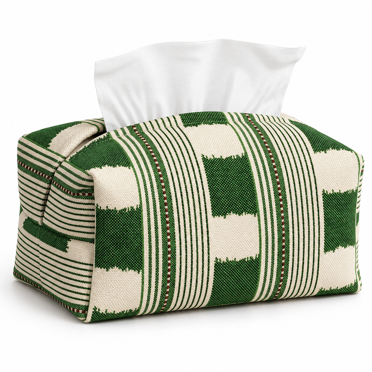 Green Ikat Tissue Bag