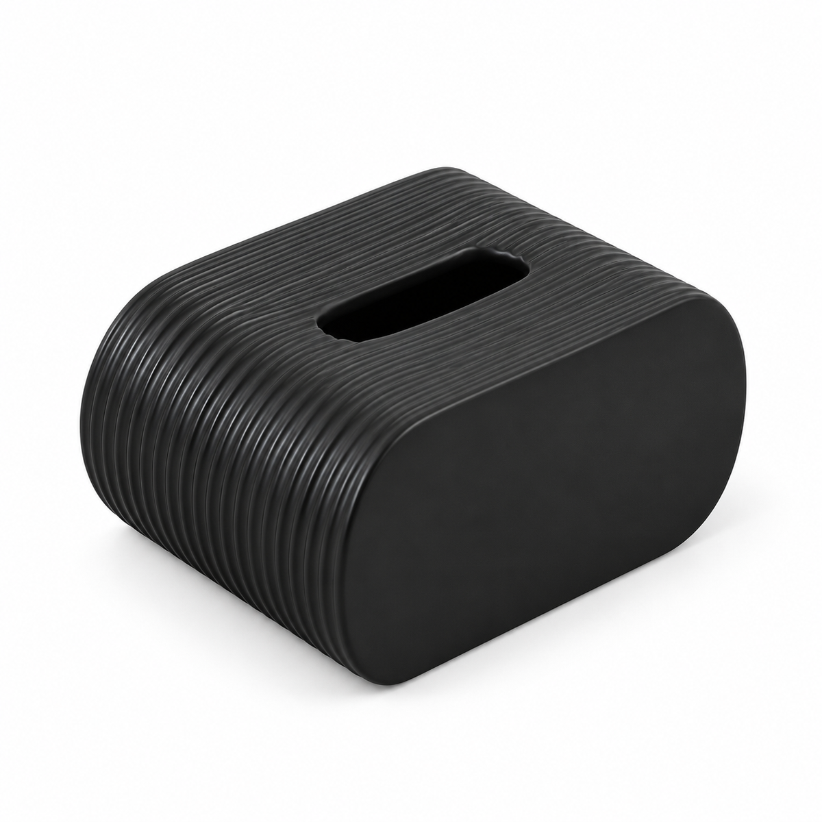 TP15-2 Black Ceramic Tissue Box