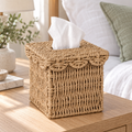 Camel Woven Paper Rope Tissue Box